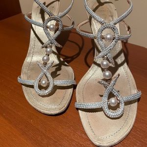 Rene Caovilla Embellished Sandals